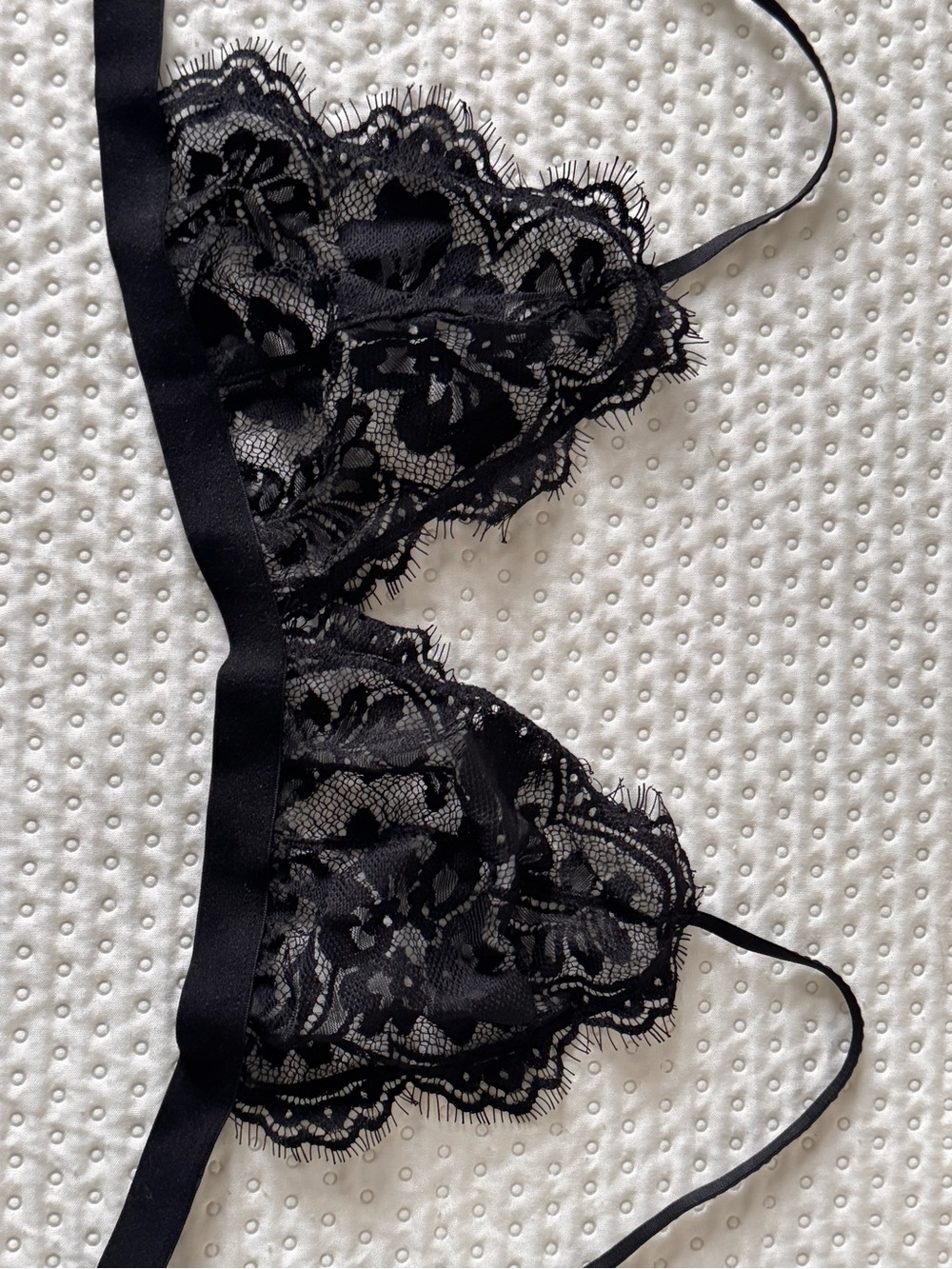 Anine Bing Black Lace Bralette - Women Intimates & Sleepwear, Size S/P